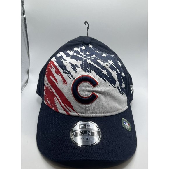 New Era 59FIFTY Chicago Cubs‎ 2022 Stars & Stripes 4th of July Adjustable Youth - Picture 1 of 7